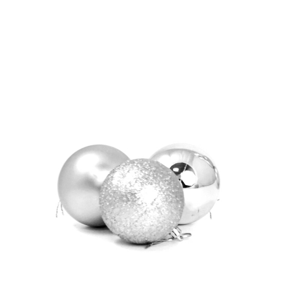 Bola Natal Prateada 7CM Pack 3