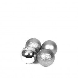 Bola Natal Prateada 7CM Pack 4