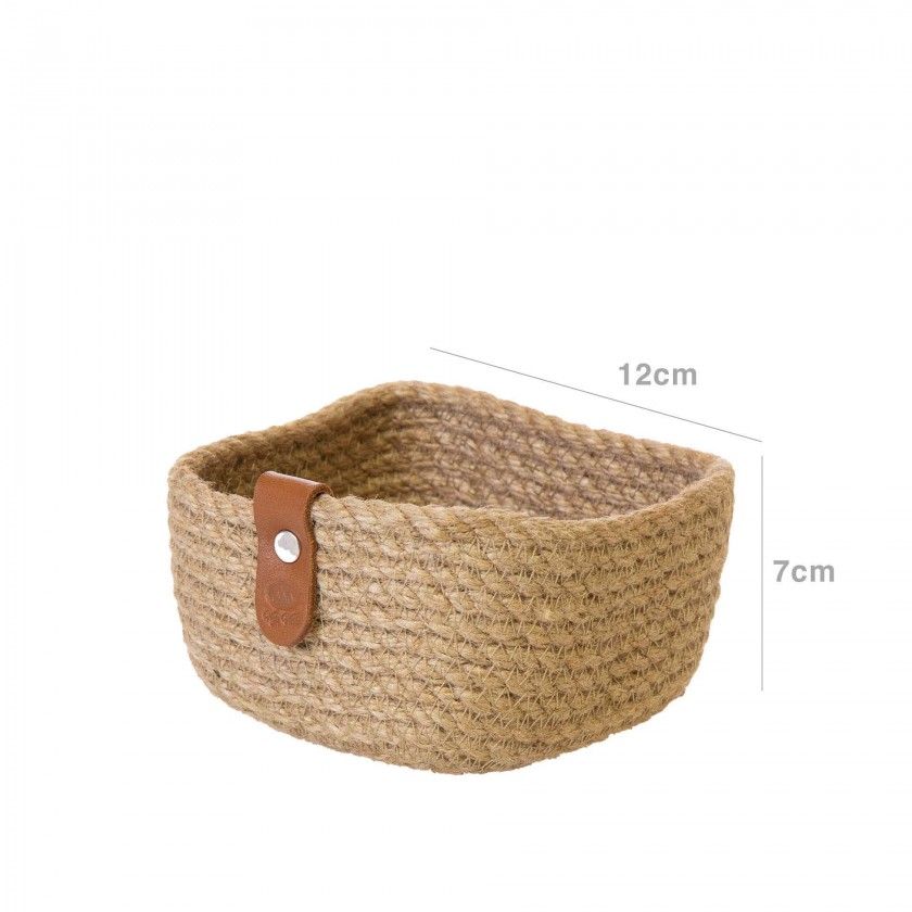 Cesta Yute Quadrada 12X7cm Cesta Yute Quadrada 12X7cm