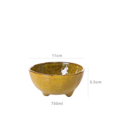 Ta�a Porcelana Serton Redondo Amarelo 200ml 11X5.5cm