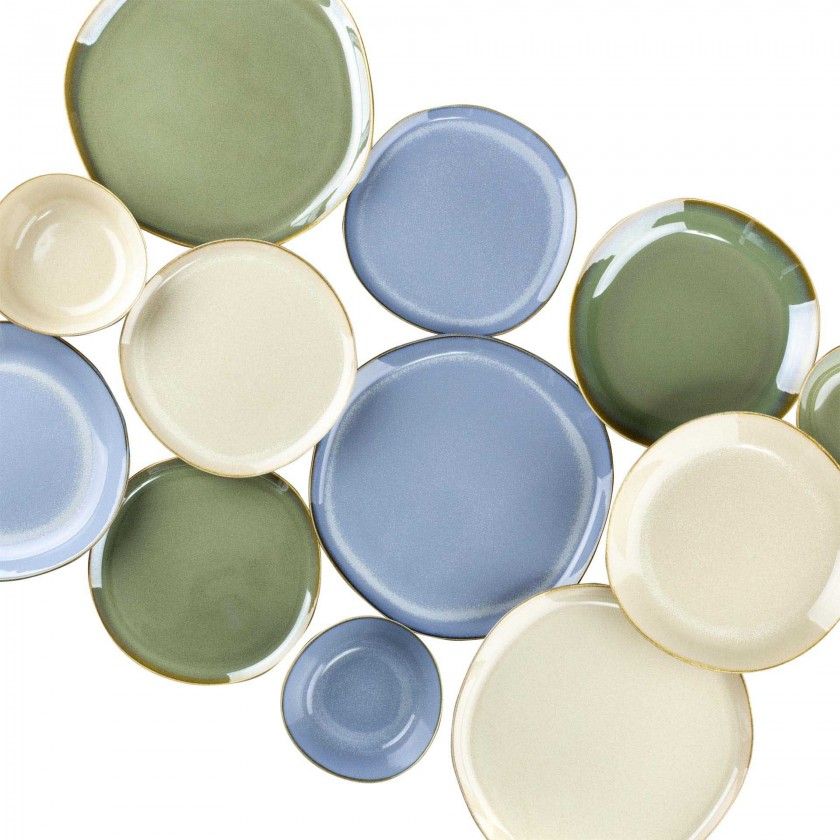 Prato Porcelana Duomo Verde Sobremesa Verde 21cm Prato Porcelana Duomo Verde Sobremesa Verde 21cm
