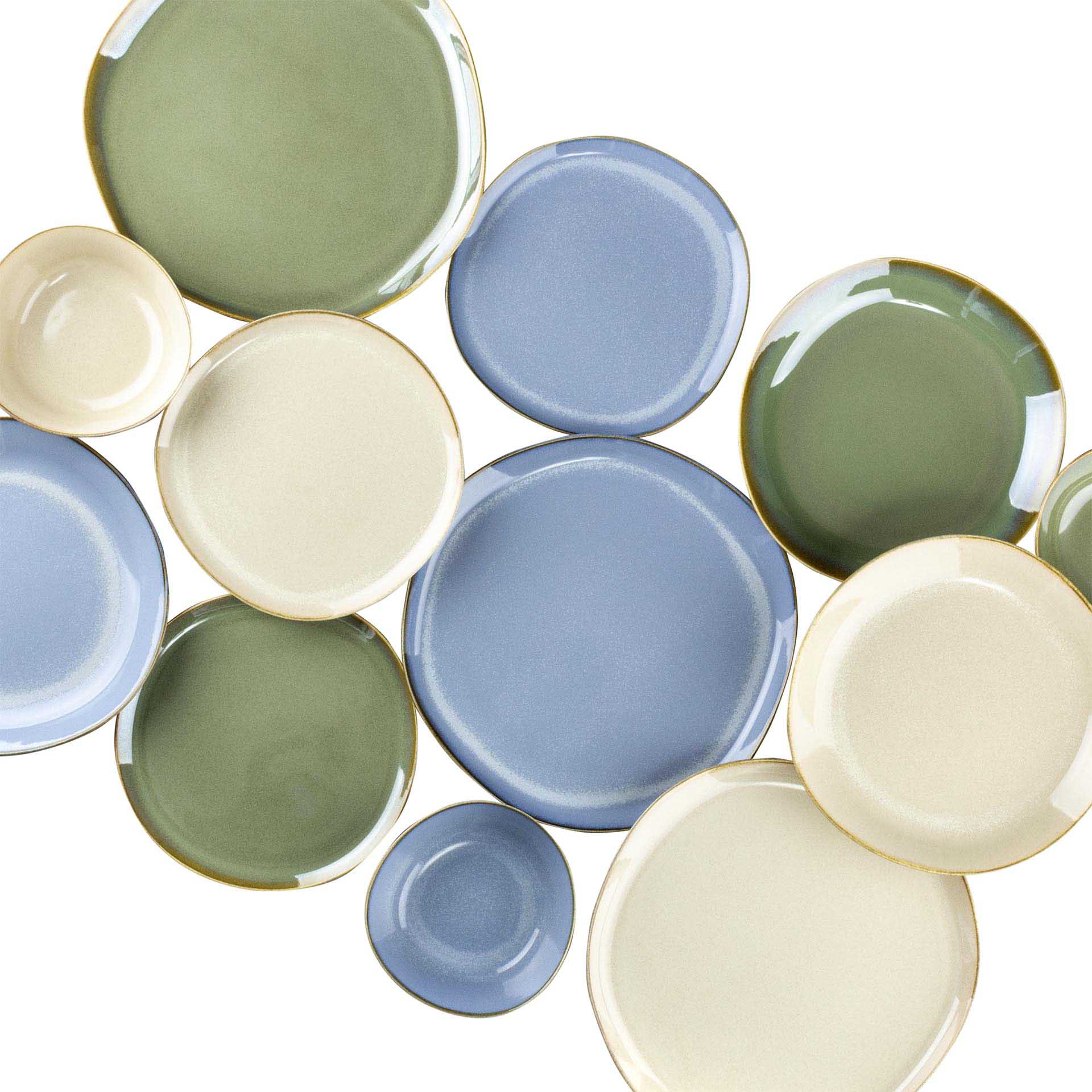 Prato Porcelana Duomo Azurro Raso Azul 28cm