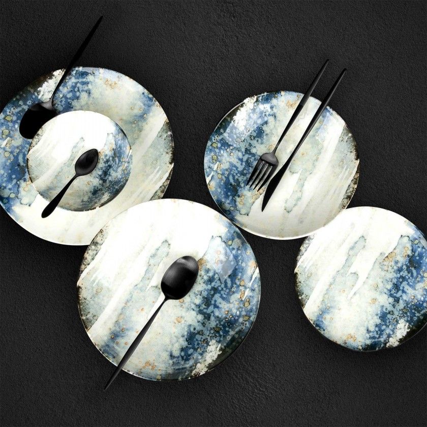 Saladeira Porcelana Catay Azul 23X5cm