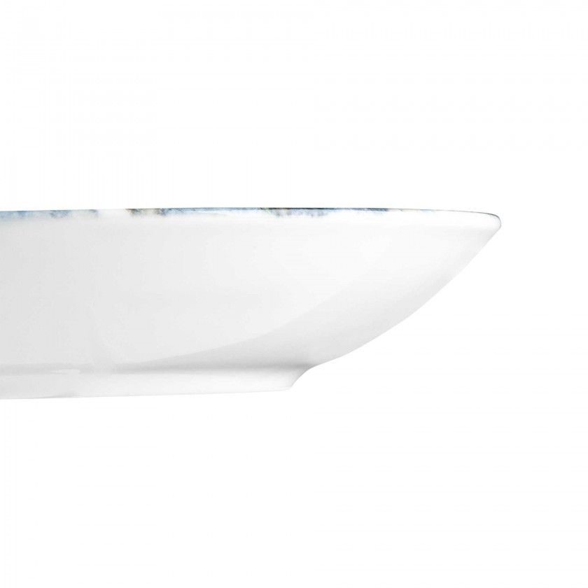Prato Porcelana Catay Fundo Azul 20cm Prato Porcelana Catay Fundo Azul 20cm