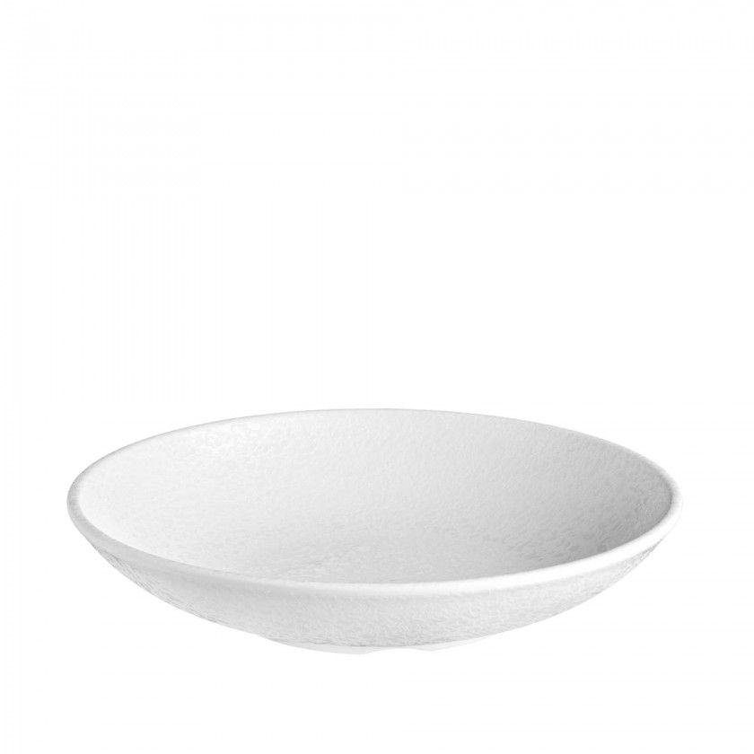 Prato Porcelana Fundo Arizona Branco 23X4.5cm