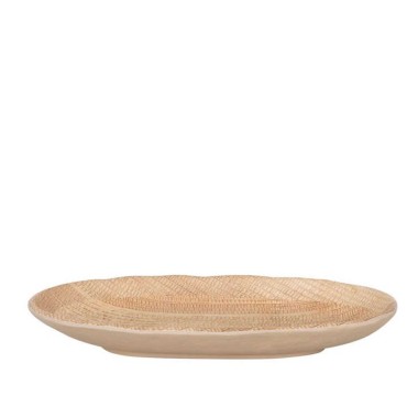 Bandeja Banana Oval Bege 24X12X3cm
