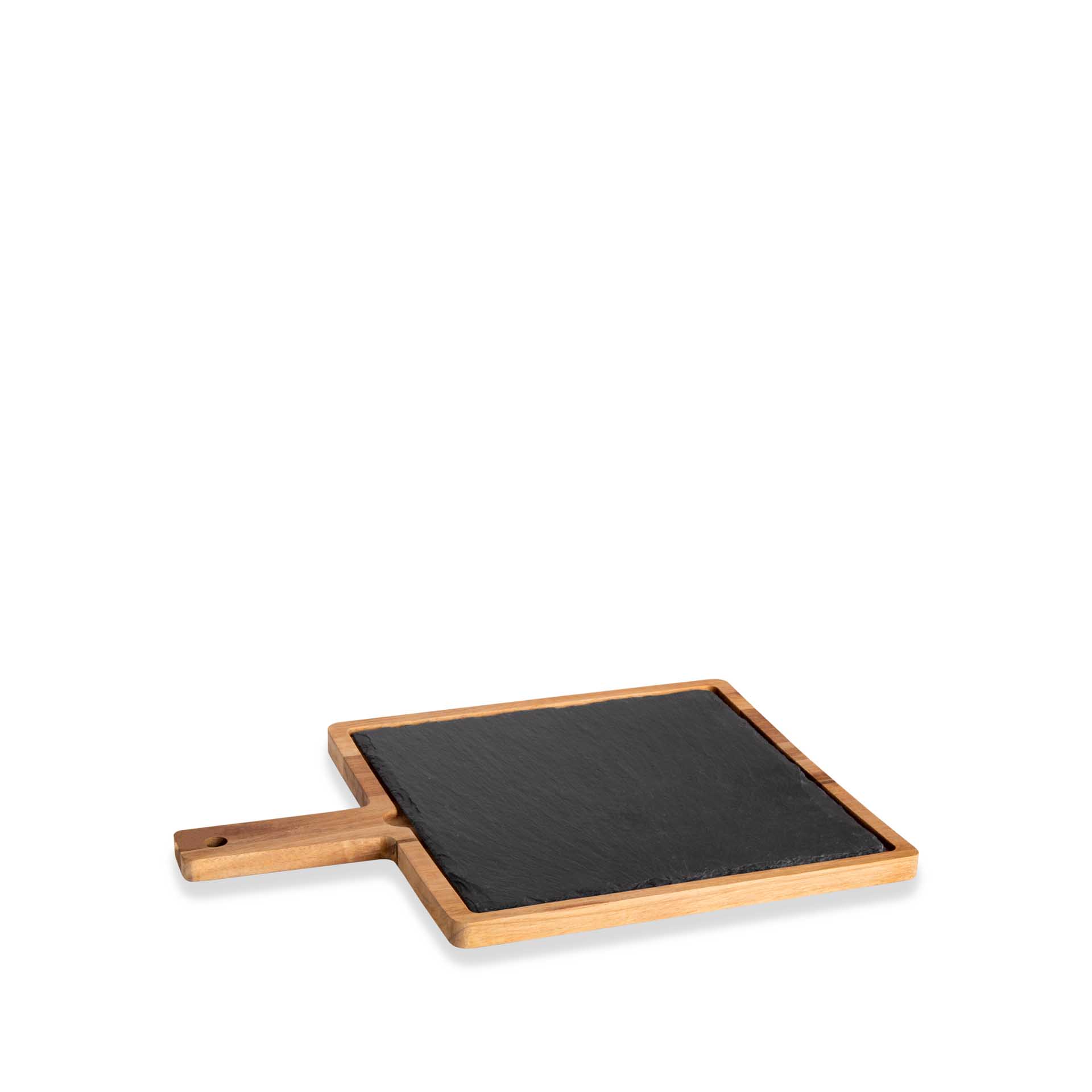 Suporte Acácia + Base Ardósia Soft-Africa Preto 40X27X1.5cm