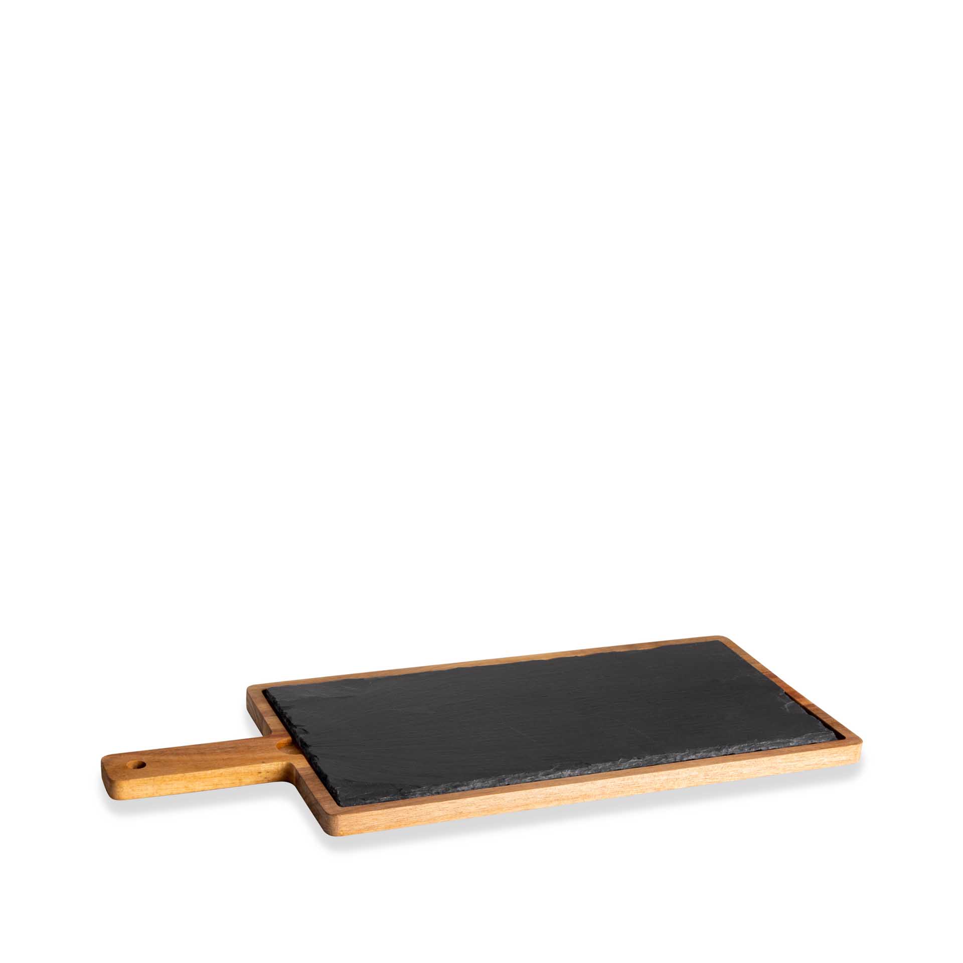 Suporte Acácia + Base Ardósia Soft-Africa Preto 51X20.5X1.5cm