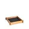 Suporte Acácia + Base Ardósia Soft-Africa Preto 27.5X27.5X4cm Suporte Acácia + Base Ardósia Soft-Africa Preto 27.5X27.5X4cm