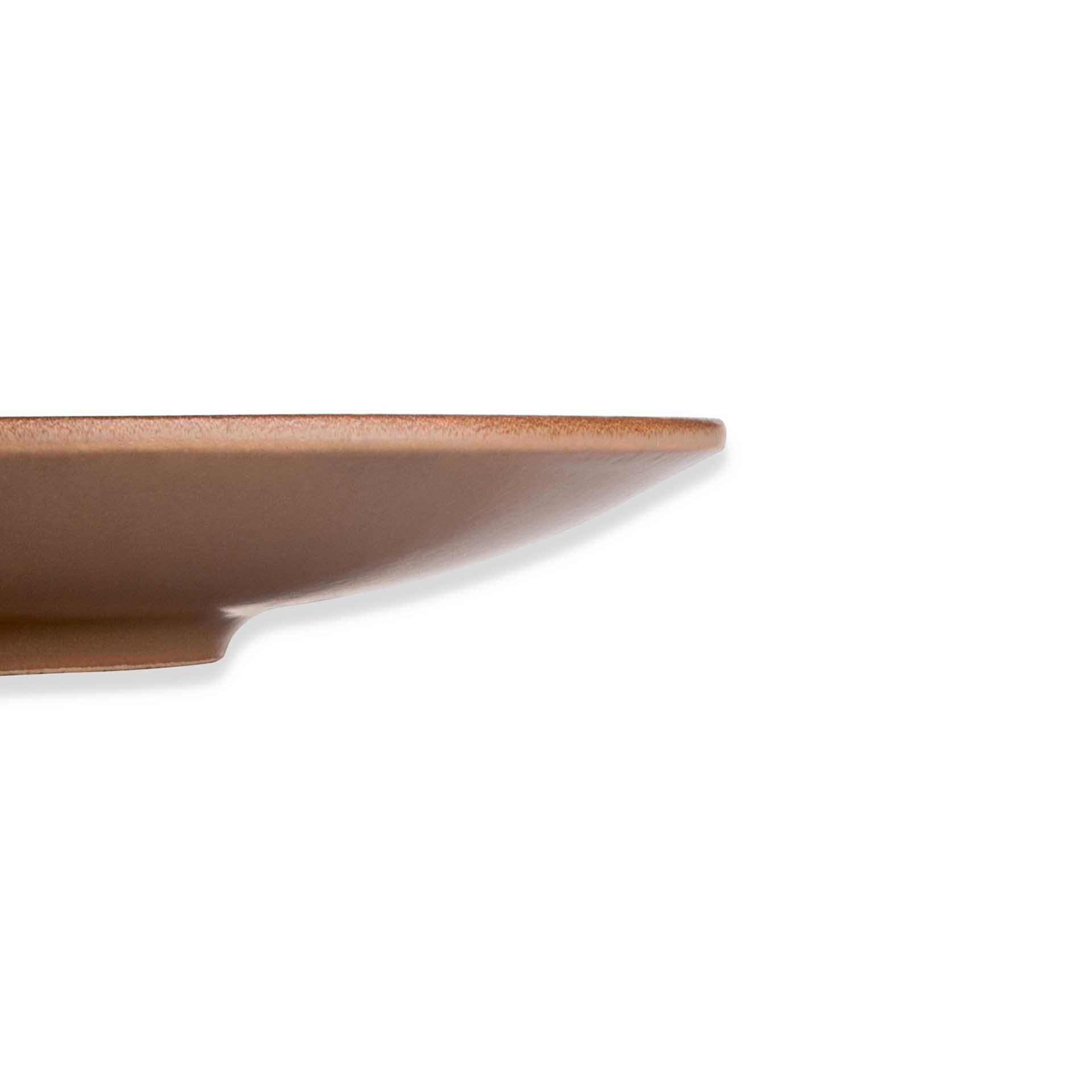 Prato Porcelana Lava Sobremesa Castanho 20X2cm