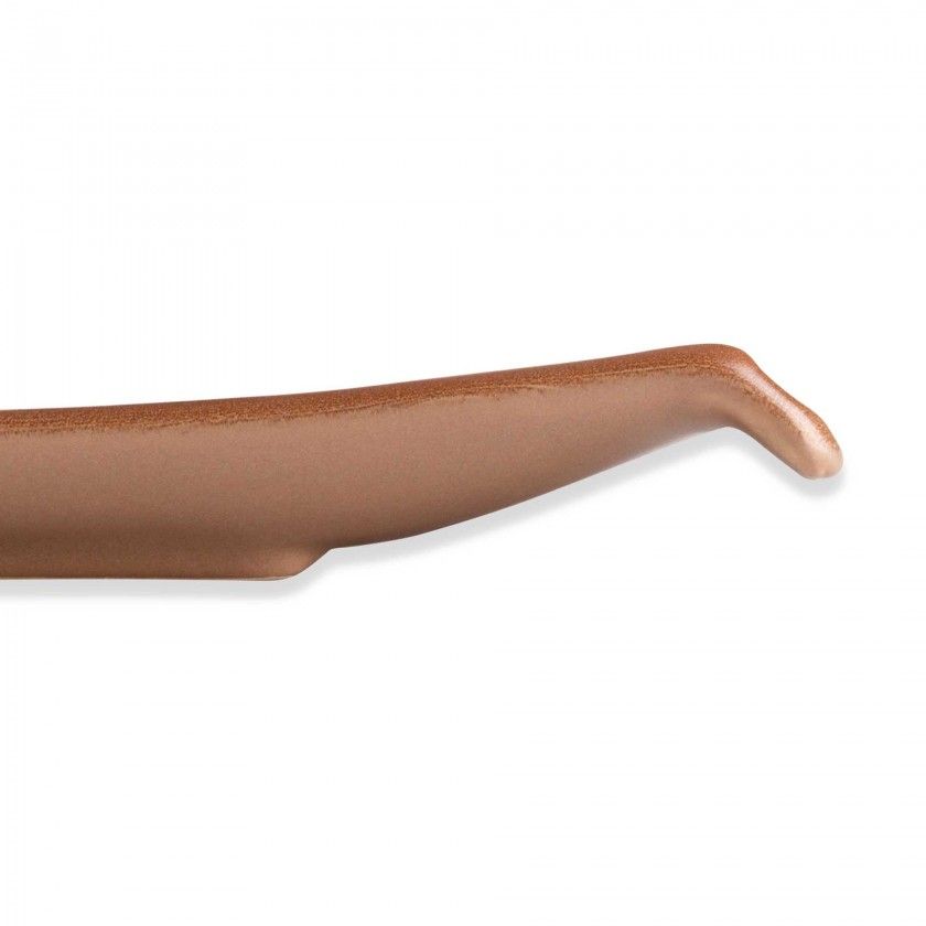 Bandeja Porcelana Lava Castanho 30X17.3cm Bandeja Porcelana Lava Castanho 30X17.3cm