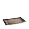 Bandeja Porcelana Lava Castanho 30X17.3cm Bandeja Porcelana Lava Castanho 30X17.3cm