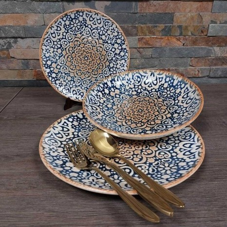 Prato Sobremesa Porcelana Alhambra Branco 24X19.5X3cm - Image product