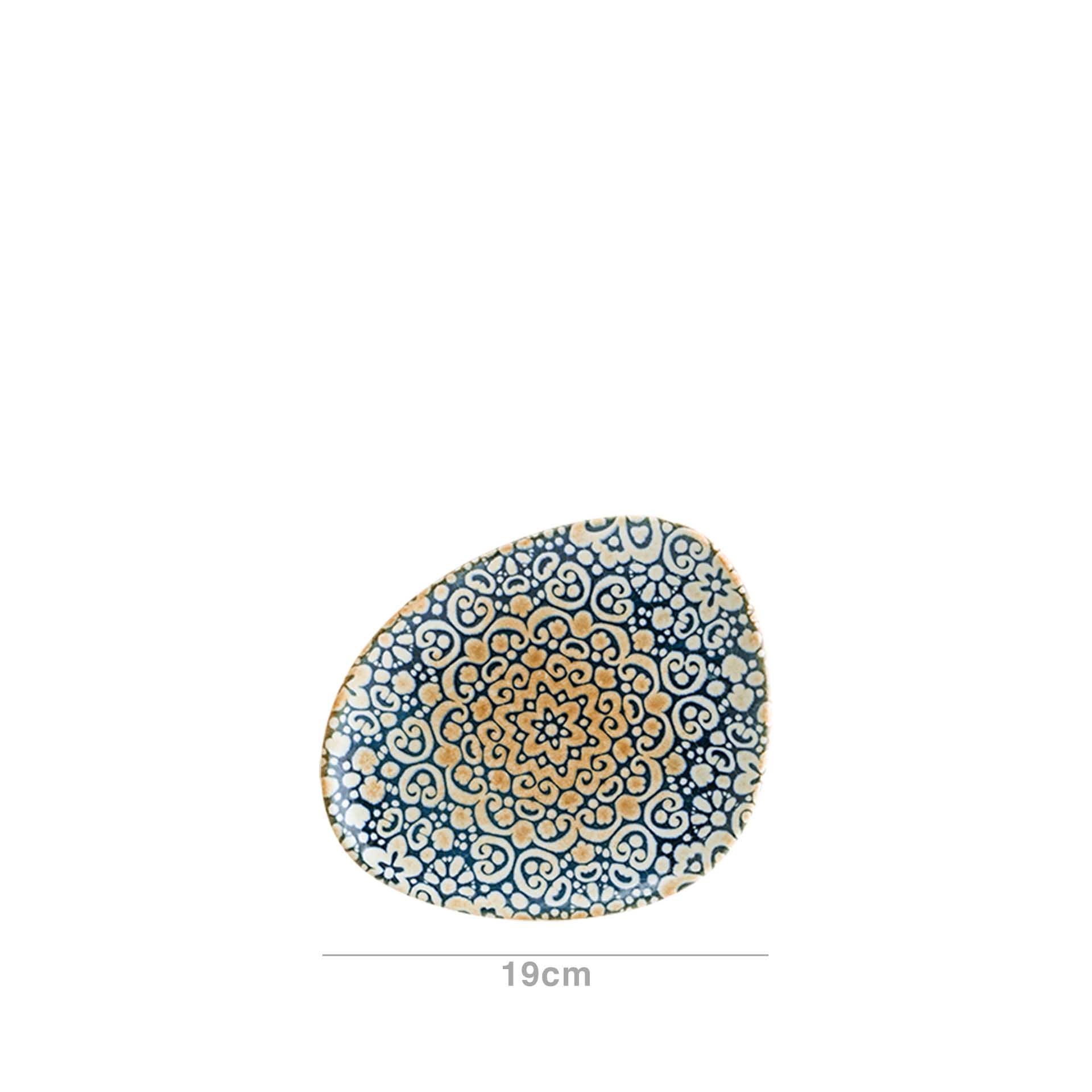 Prato Pão Porcelana Alhambra Multicor 19X15X2cm