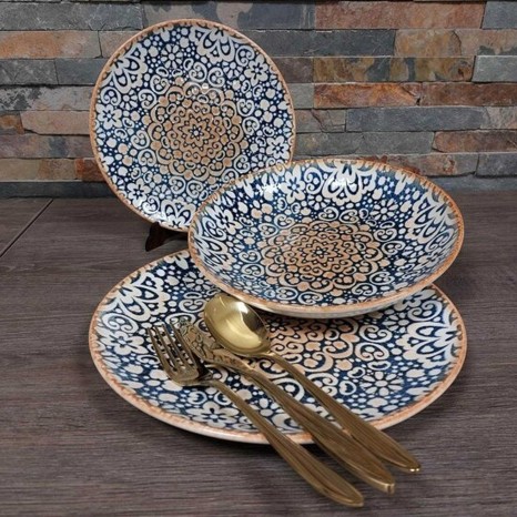 Prato P�o Porcelana Alhambra Multicor 19X15X2cm - Image product