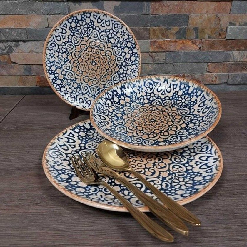 Prato Pão Porcelana Alhambra Multicor 19X15X2cm Prato Pão Porcelana Alhambra Multicor 19X15X2cm