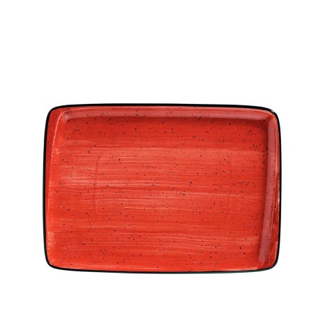 Bandeja Porcelana Passion Retangular Vermelho 36X25cm - Image product