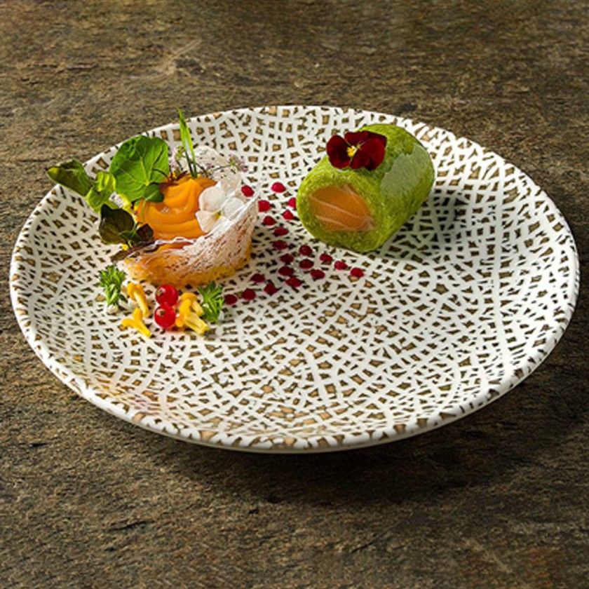 Prato Sobremesa Taipan Gourmet Multicor 21X2.2cm