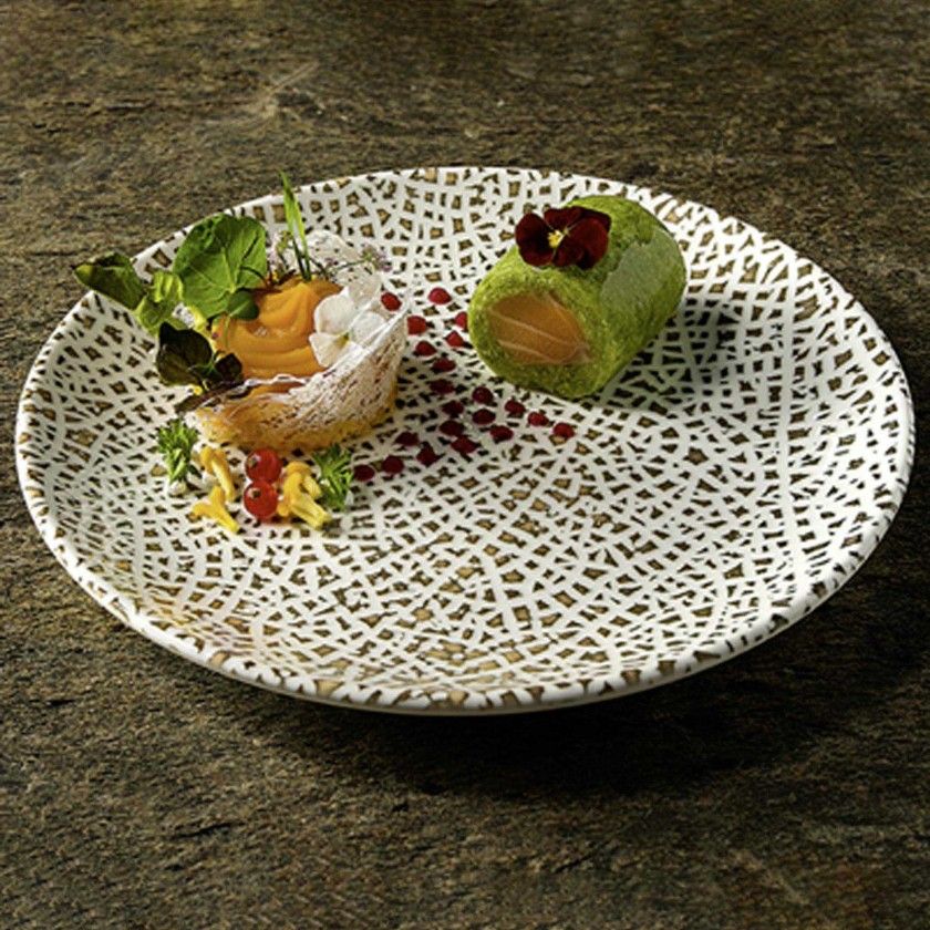 Prato Marcador Taipan Gourmet Multicor 27cm