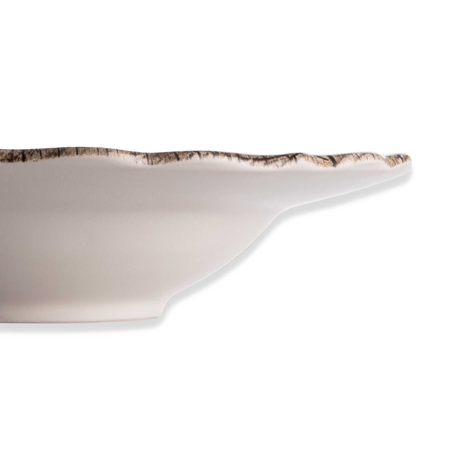 Prato Porcelana Hermes Porcelana Pasta Castanho 28X6cm