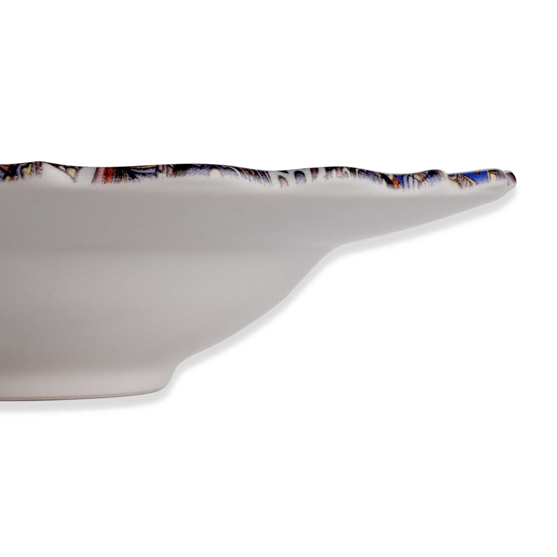 Prato Zeus Porcelana Pasta Multicor 28X6cm