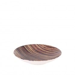 Prato Porcelana Hermes Porcelana Castanho 22X4.5cm