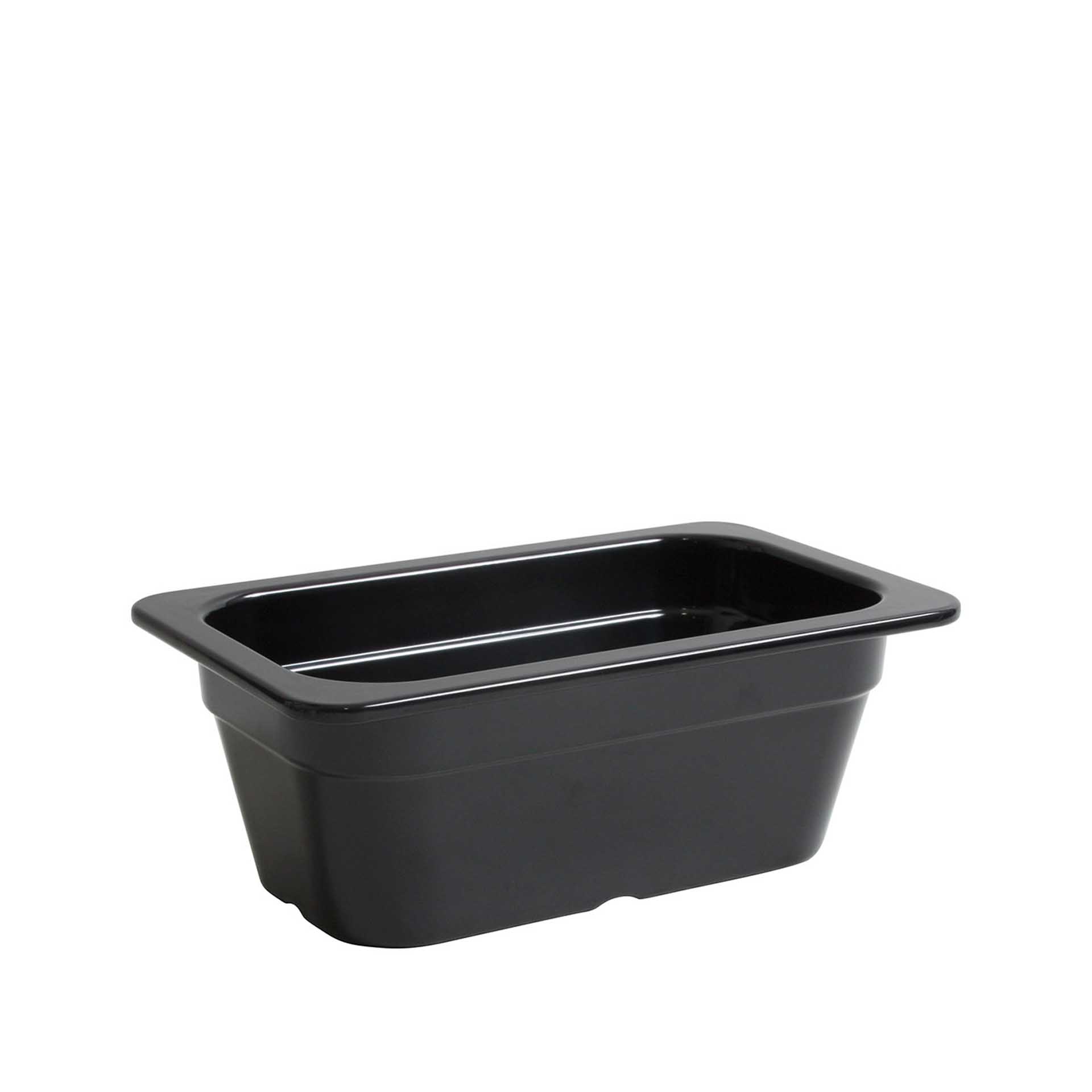 Gn1/4 Container Melamina Preto 26.5X16.2X10cm