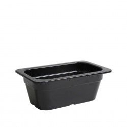 Gn1/4 Container Melamina Preto 26.5X16.2X10cm