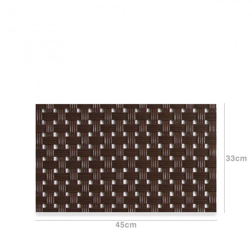 Individual Pvc Retangular Castanho 45X33cm Individual Pvc Retangular Castanho 45X33cm