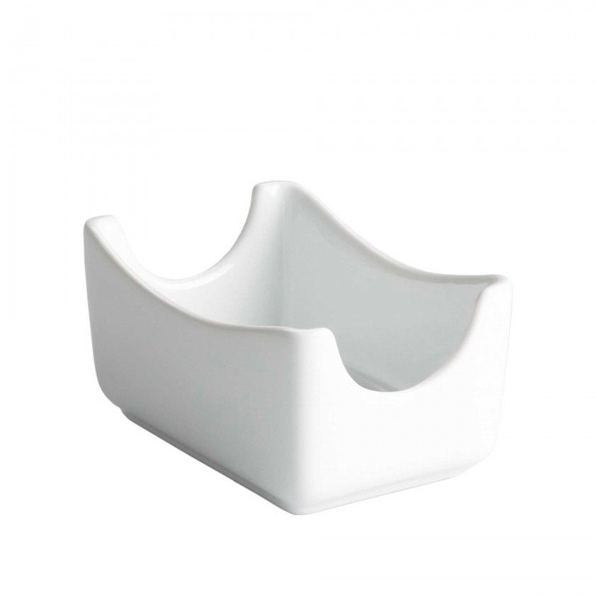 Aucareiro Porcelana Ming Branco 7X11X5.5cm