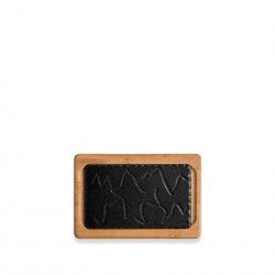 Suporte Bambu + Base Ferro Gourmand Preto 24X16X2cm