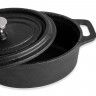 Ca�arola Ferro Gourmand Oval Preto 12.5X9X6cm