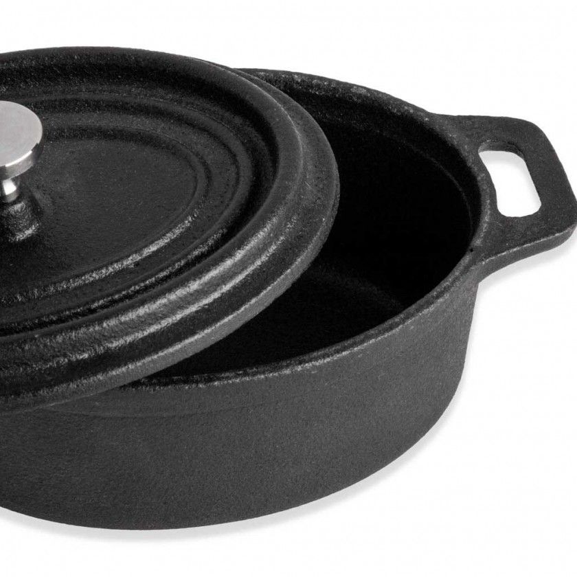 Caçarola Ferro Gourmand Oval Preto 12.5X9X6cm Caçarola Ferro Gourmand Oval Preto 12.5X9X6cm