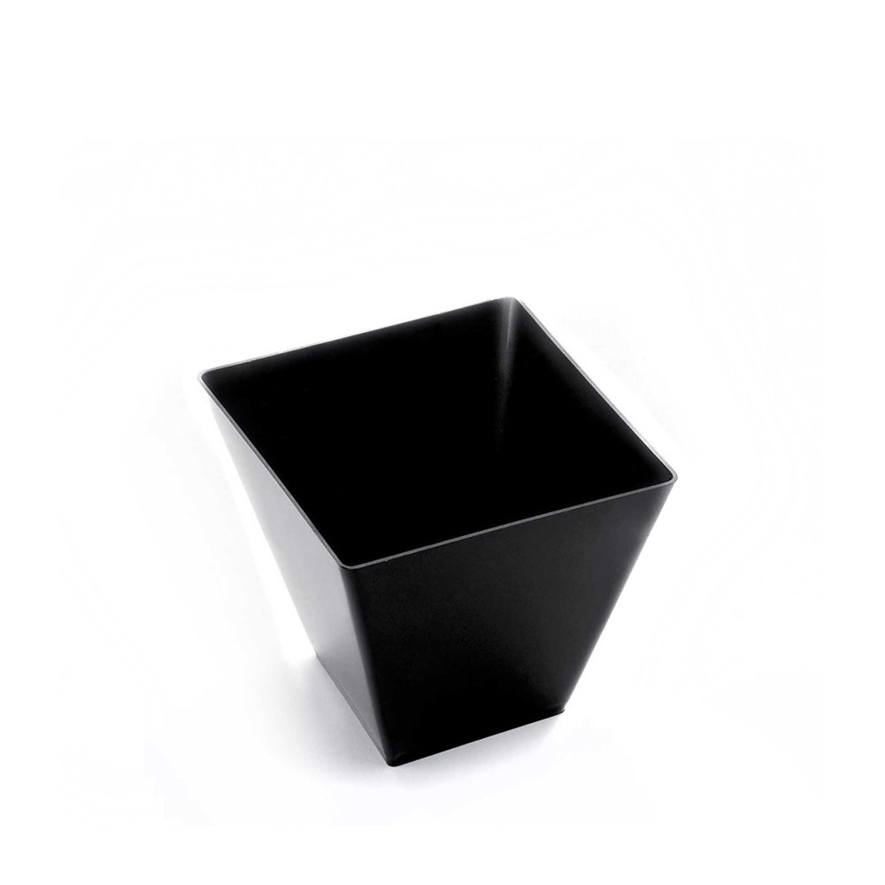 Taça Reutilizável Fingerfood Mini Preto 95ml Pack 25