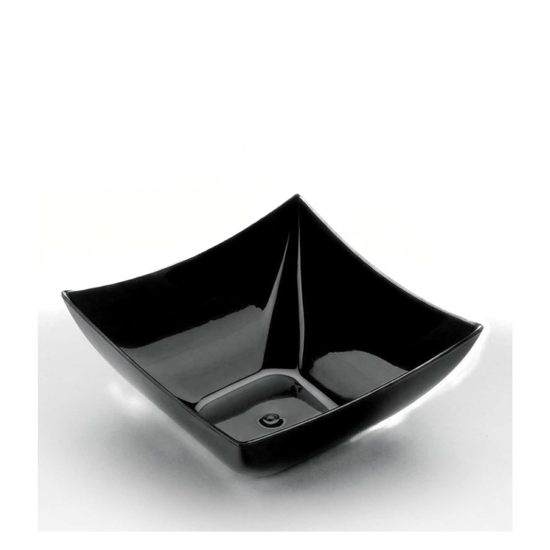 Taça Reutilizável Fingerfood Mini Preto 90ml 7X7cm Pack 25