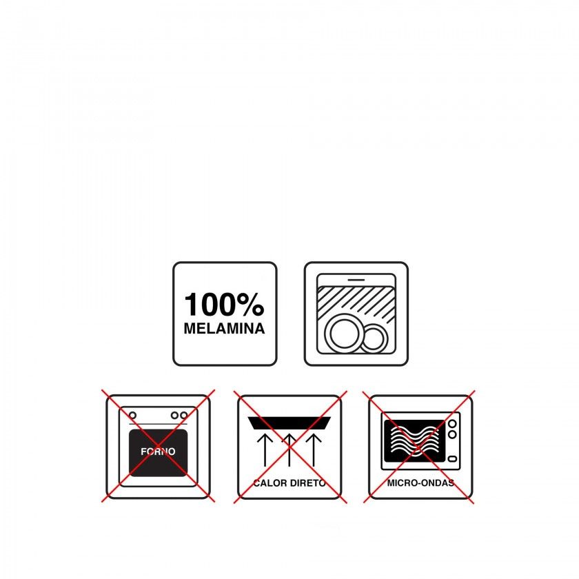 Travessa Melamina Ming Preto 30.5X19X3cm Travessa Melamina Ming Preto 30.5X19X3cm