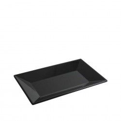 Travessa Melamina Ming Preto 30.5X19X3cm Travessa Melamina Ming Preto 30.5X19X3cm