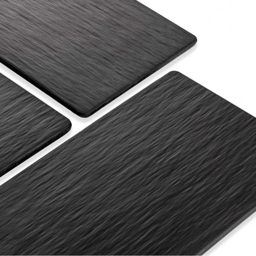 Bandeja Melamina Africa Preto 37X18X0.7cm Bandeja Melamina Africa Preto 37X18X0.7cm