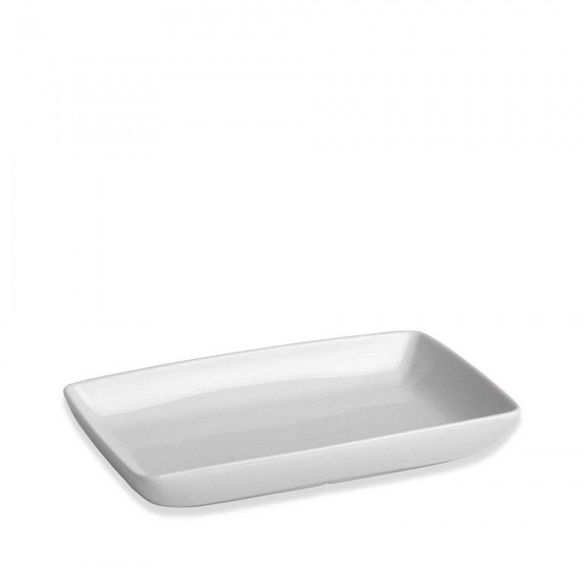 Travessa Porcelana Algarve Branco 21X13X3cm Travessa Porcelana Algarve Branco 21X13X3cm
