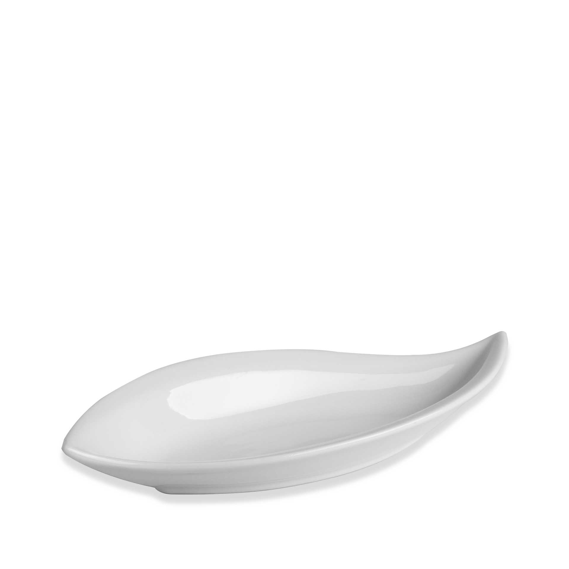 Bandeja Porcelana Degustacion Branco 20X9X3cm