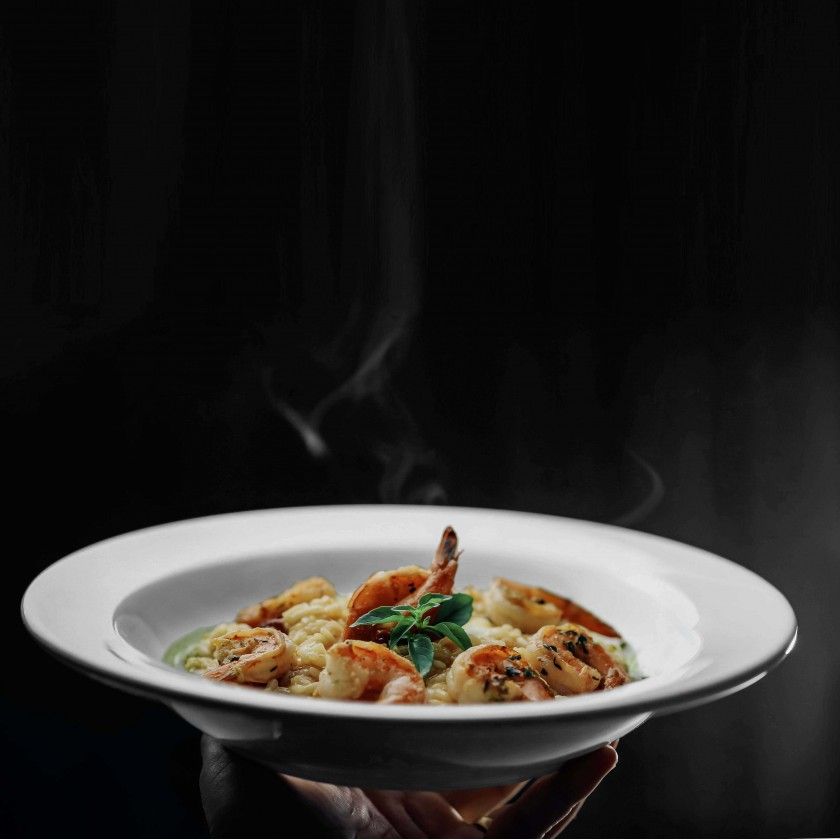 Prato Risotto Porcelana Bordeaux Branco 24X5.2cm Prato Risotto Porcelana Bordeaux Branco 24X5.2cm