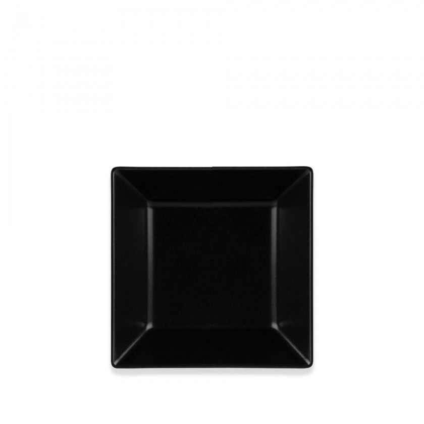 Prato Porcelana Fundo Porcelana Ming II Preto 17.5X17.5X5cm