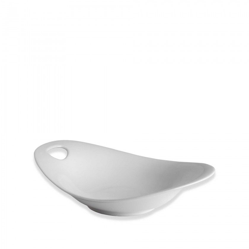 Travessa Porcelana Polo Branco 26.5X19X6cm Travessa Porcelana Polo Branco 26.5X19X6cm