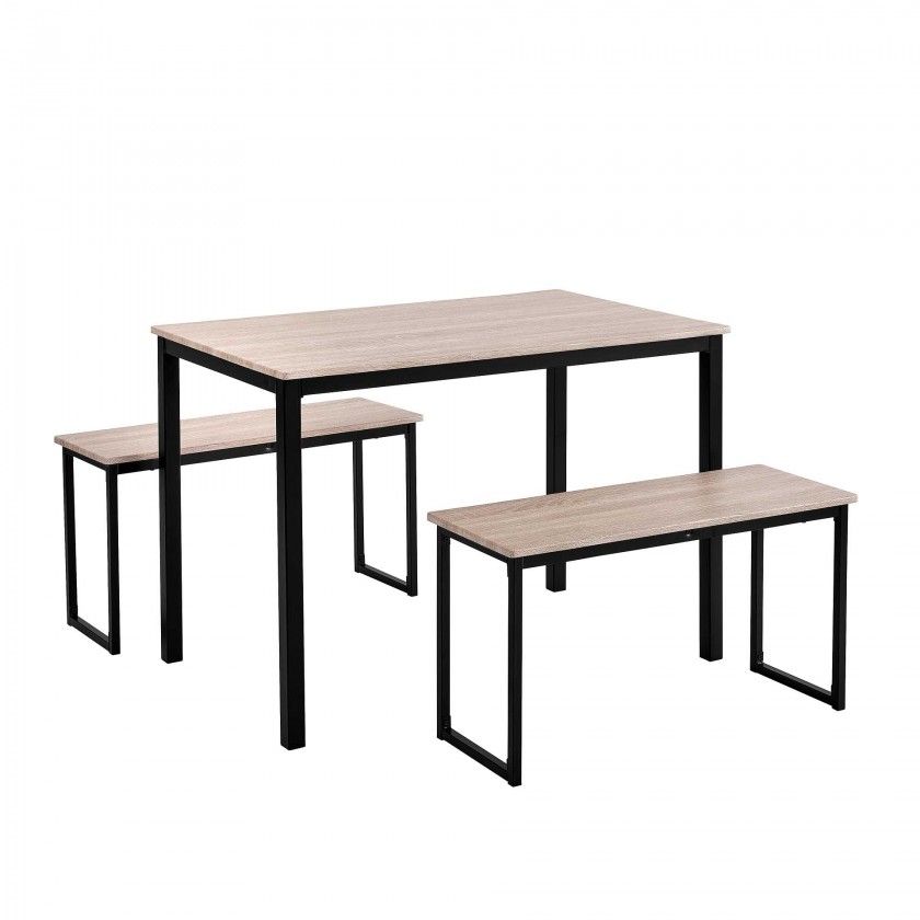 Mesa 110CM Com 2 Bancos