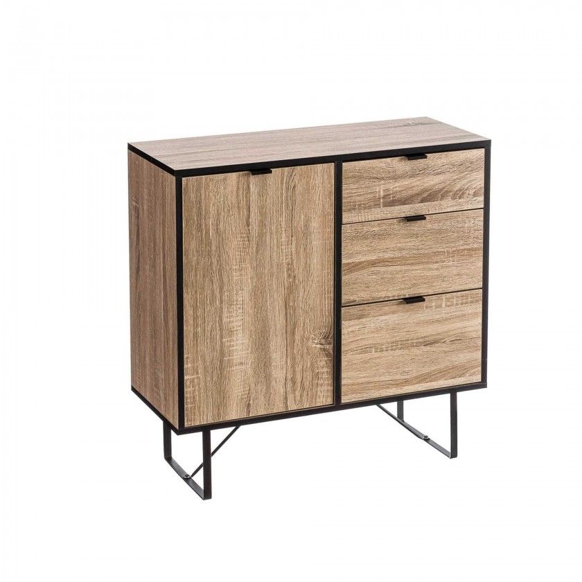 Movel 1 Portas 3 Gavetas 80X35X80CM