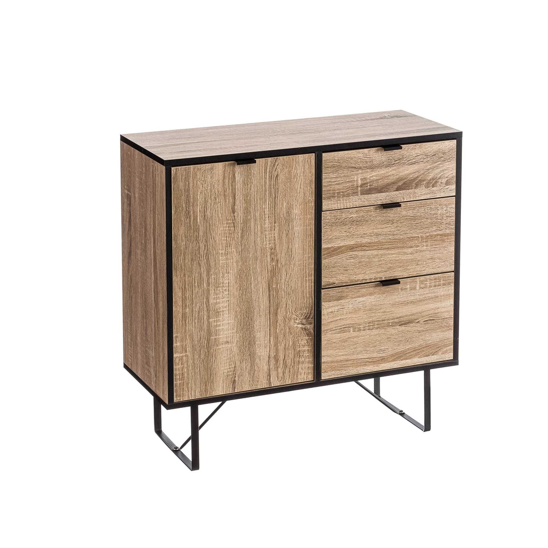 Movel 1 Portas 3 Gavetas 80X35X80CM