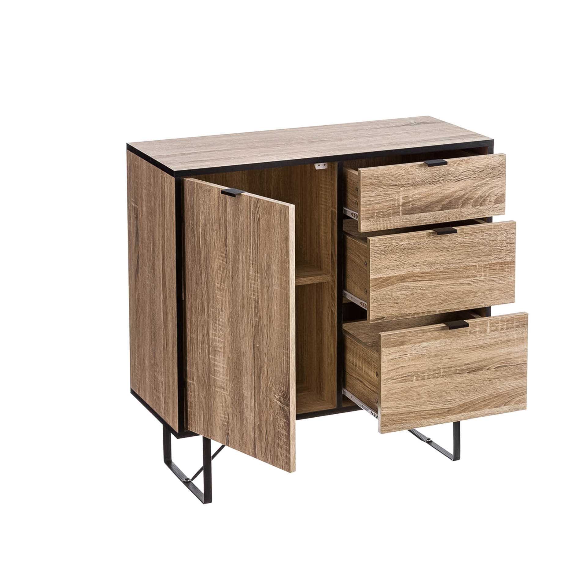 Movel 1 Portas 3 Gavetas 80X35X80CM