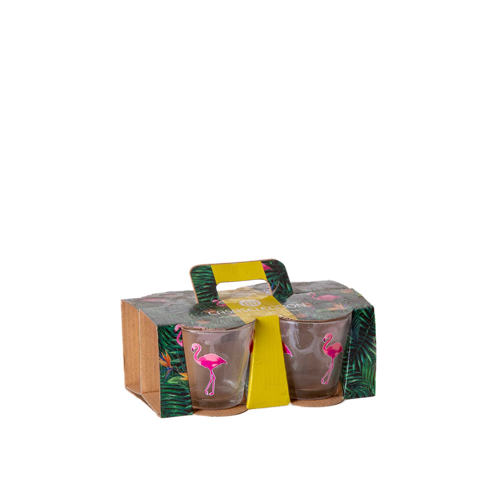 Copo sem Pé Flamingo Pack 4