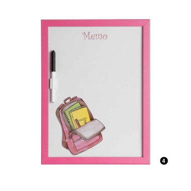 Quadro Escrita Madeira/Pl�stico Branco 30X40cm