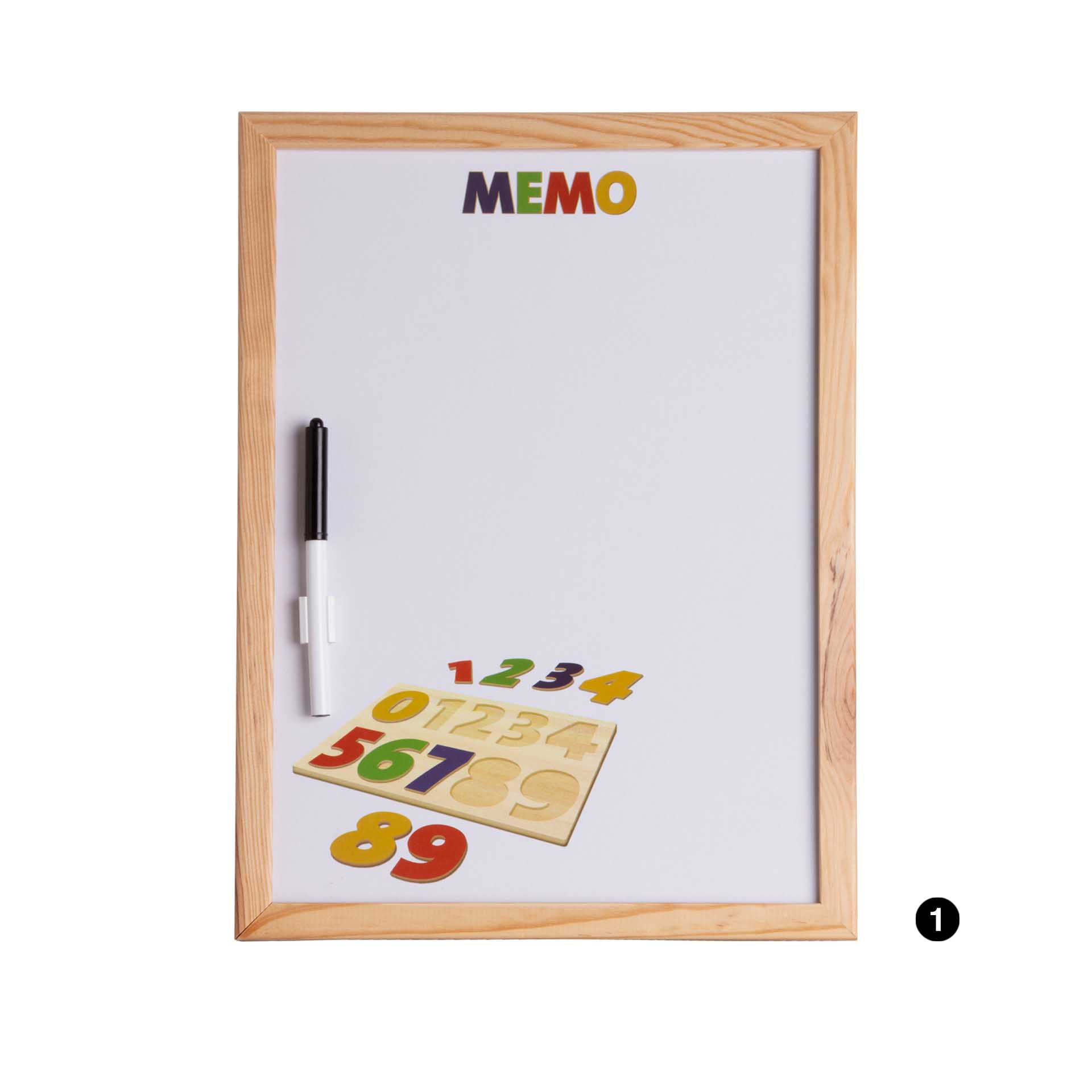 Quadro Escrita Madeira/Plástico Branco 30X40cm